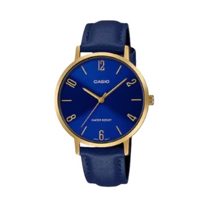 Casio General LTP-VT01GL-2B Blue Leather Band Women Watch